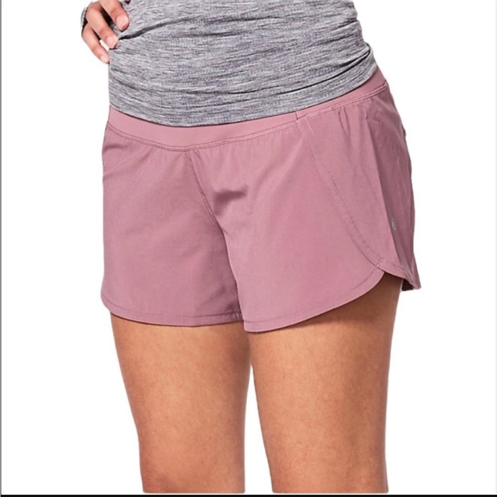 NWT Lululemon Run Times ii Shorts - quicksand pink